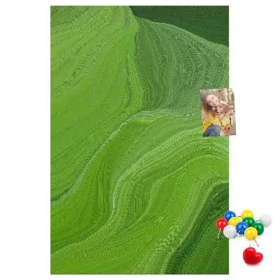 Abstract waves wall cork memo board