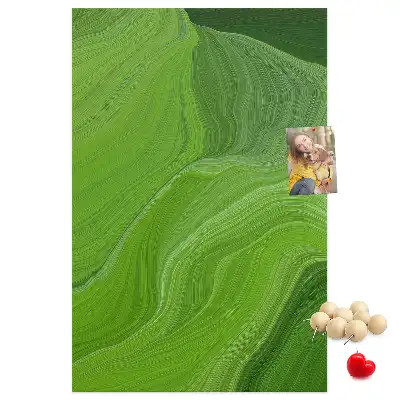 Abstract waves wall cork memo board