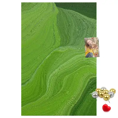 Abstract waves wall cork memo board