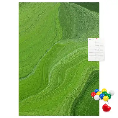 Abstract waves wall cork memo board