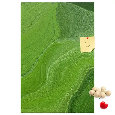 Abstract waves wall cork memo board