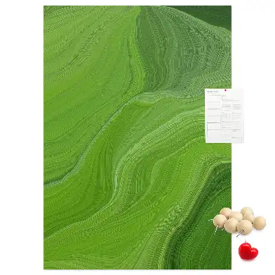 Abstract waves wall cork memo board