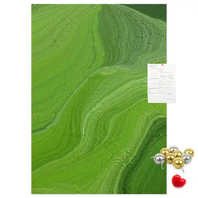 Abstract waves wall cork memo board