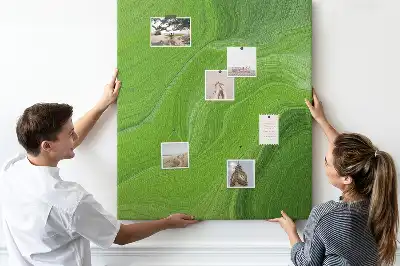 Abstract waves wall cork memo board