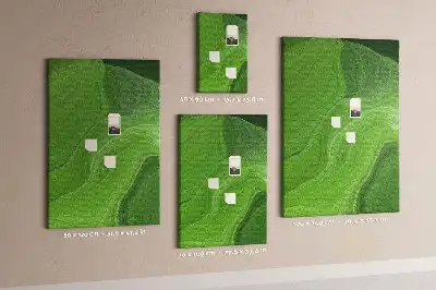 Abstract waves wall cork memo board