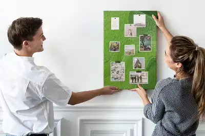 Abstract waves wall cork memo board
