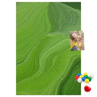 Abstract waves wall cork memo board