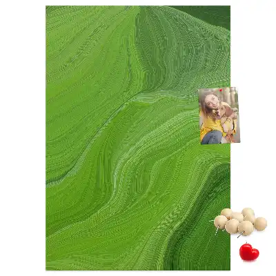 Abstract waves wall cork memo board
