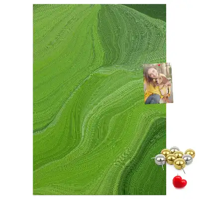 Abstract waves wall cork memo board