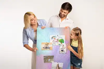 Cork pin board Pastel feathers