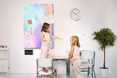 Cork pin board Pastel feathers
