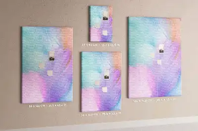 Cork pin board Pastel feathers