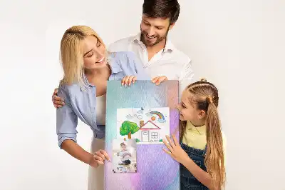 Cork pin board Pastel feathers