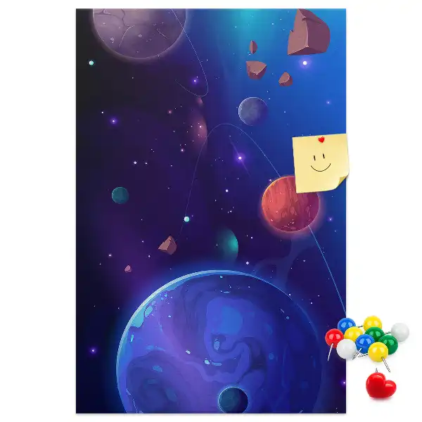Space Art Cork Note Board