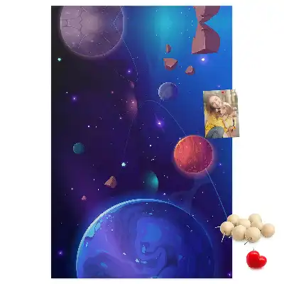 Space Art Cork Note Board