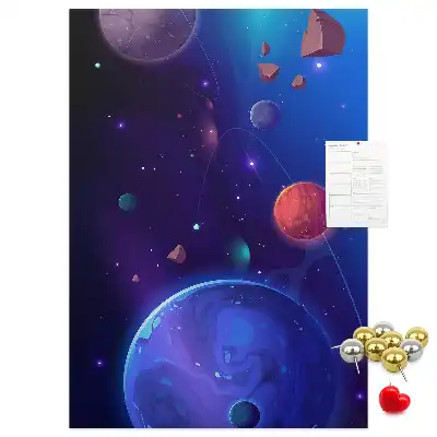 Space Art Cork Note Board