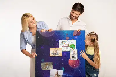 Space Art Cork Note Board