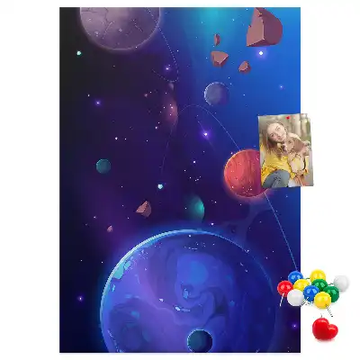Space Art Cork Note Board