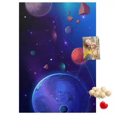 Space Art Cork Note Board