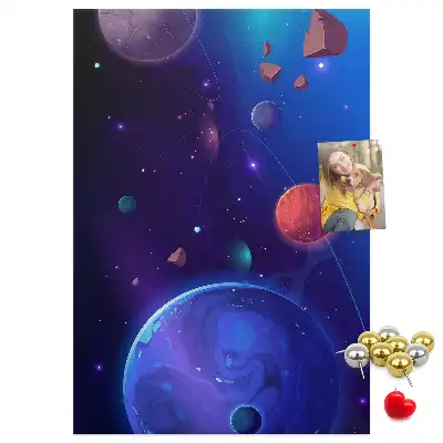 Space Art Cork Note Board