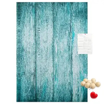 Blue Wood Wall Cork Memo Board