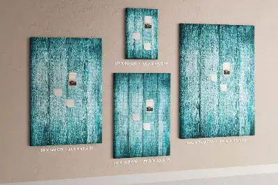 Blue Wood Wall Cork Memo Board