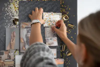 Golden confetti cork wall memo board