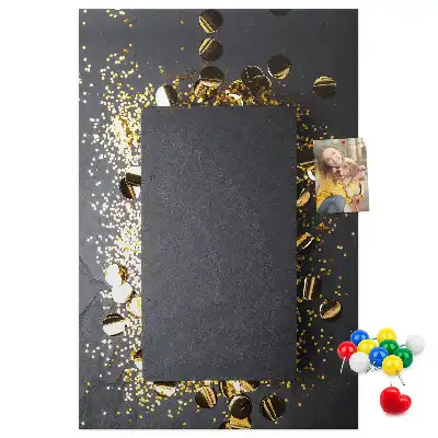 Golden confetti cork wall memo board