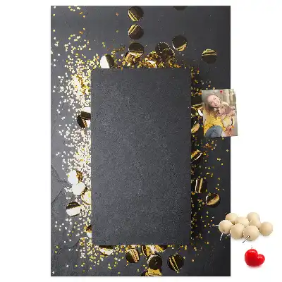 Golden confetti cork wall memo board