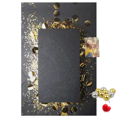Golden confetti cork wall memo board