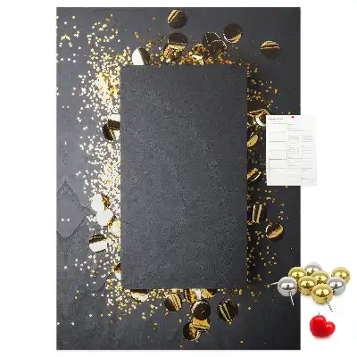 Golden confetti cork wall memo board