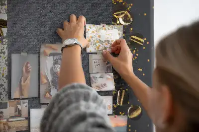Golden confetti cork wall memo board