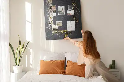 Golden confetti cork wall memo board