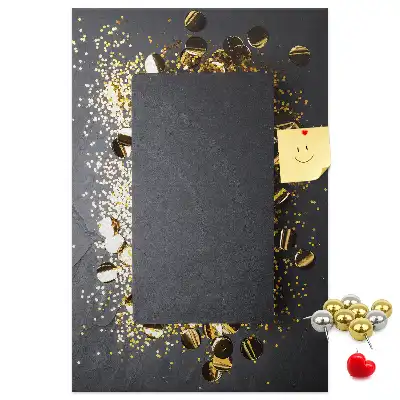 Golden confetti cork wall memo board