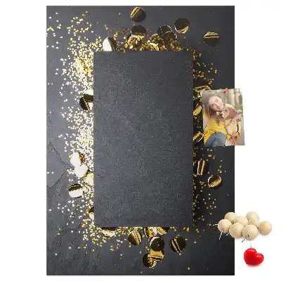 Golden confetti cork wall memo board