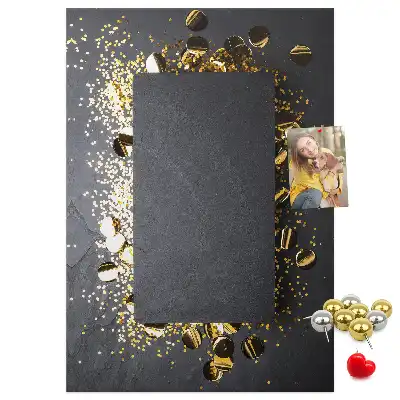 Golden confetti cork wall memo board