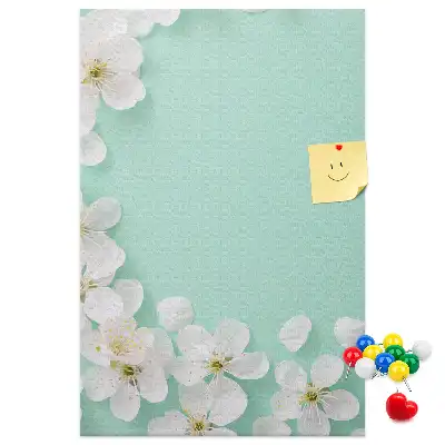 Wall cork memo board Flowers in bloom