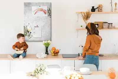 Concrete Background and Olives Cork Memo Board