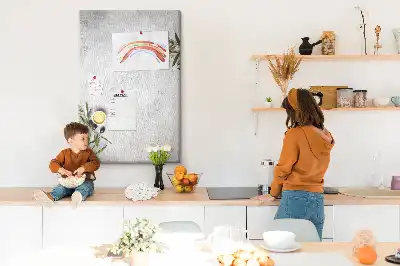 Concrete Background and Olives Cork Memo Board