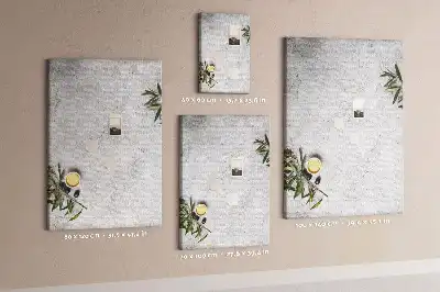 Concrete Background and Olives Cork Memo Board