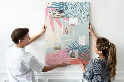 Pastel Leaf Shaped Cork Message Board