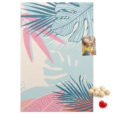 Pastel Leaf Shaped Cork Message Board
