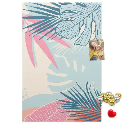 Pastel Leaf Shaped Cork Message Board