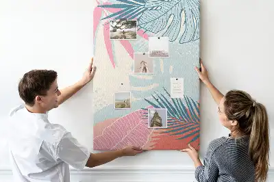 Pastel Leaf Shaped Cork Message Board