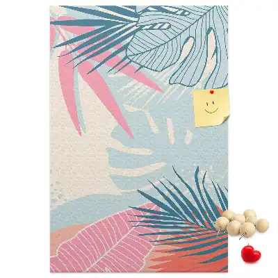 Pastel Leaf Shaped Cork Message Board