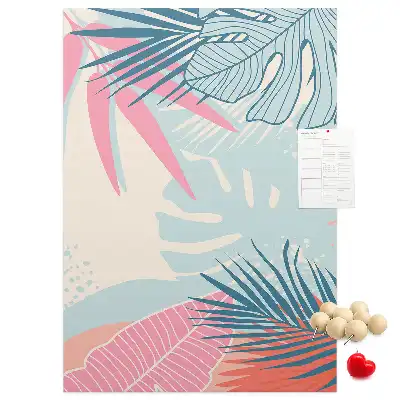 Pastel Leaf Shaped Cork Message Board