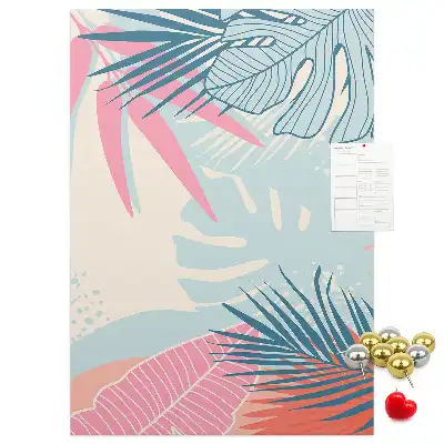 Pastel Leaf Shaped Cork Message Board