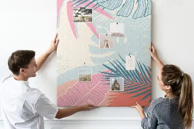 Pastel Leaf Shaped Cork Message Board