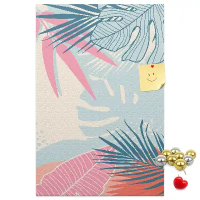 Pastel Leaf Shaped Cork Message Board