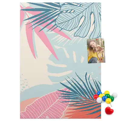 Pastel Leaf Shaped Cork Message Board
